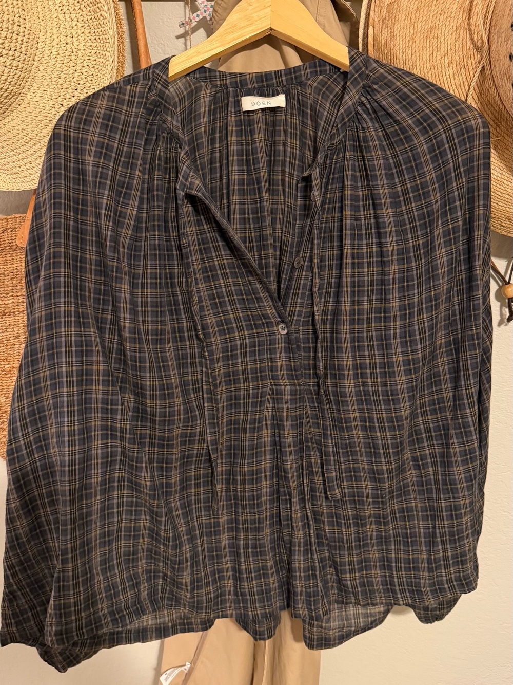 Doen Plaid Top, M